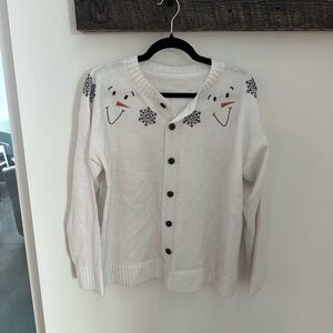 White Snowflake Women's Sweater